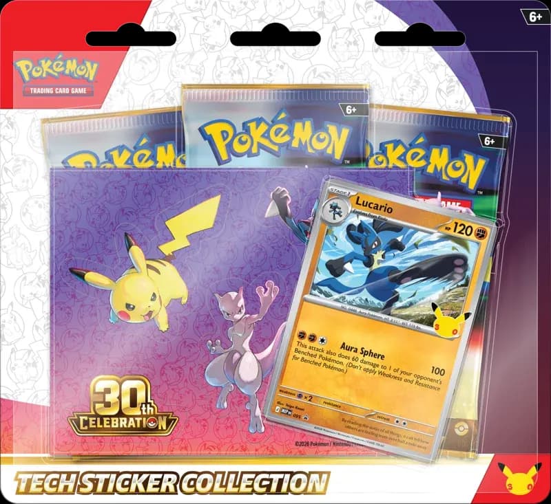 Pokemon 30th Celebration - Tech Sticker Lucario (Lot 1)