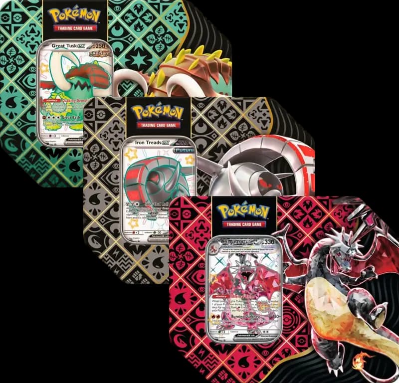 Pokemon Paldean Fates Large Tin Set of 3 (5 Boosters)