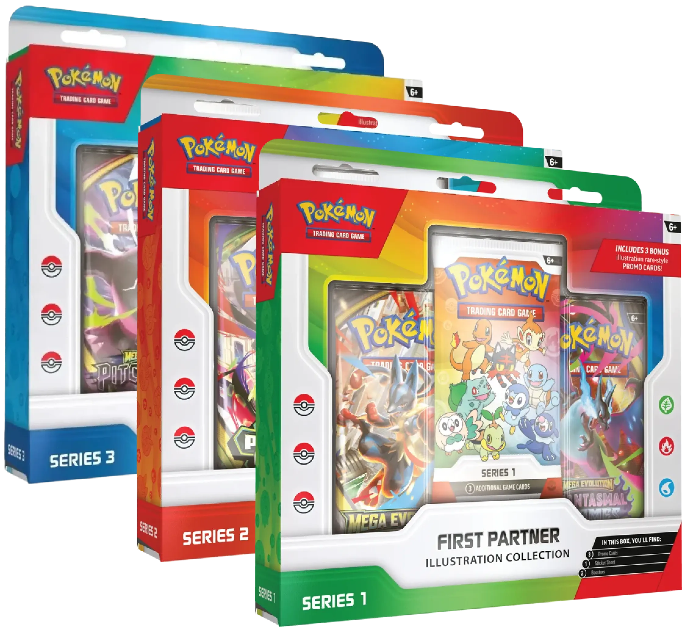 Pokemon First Partner Illustration Collection Series 1, 2 & 3 Bundle