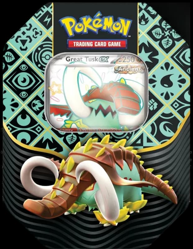 Pokemon Scarlet & Violet Paldean Fates Tin Great Tusk (Lot 1)